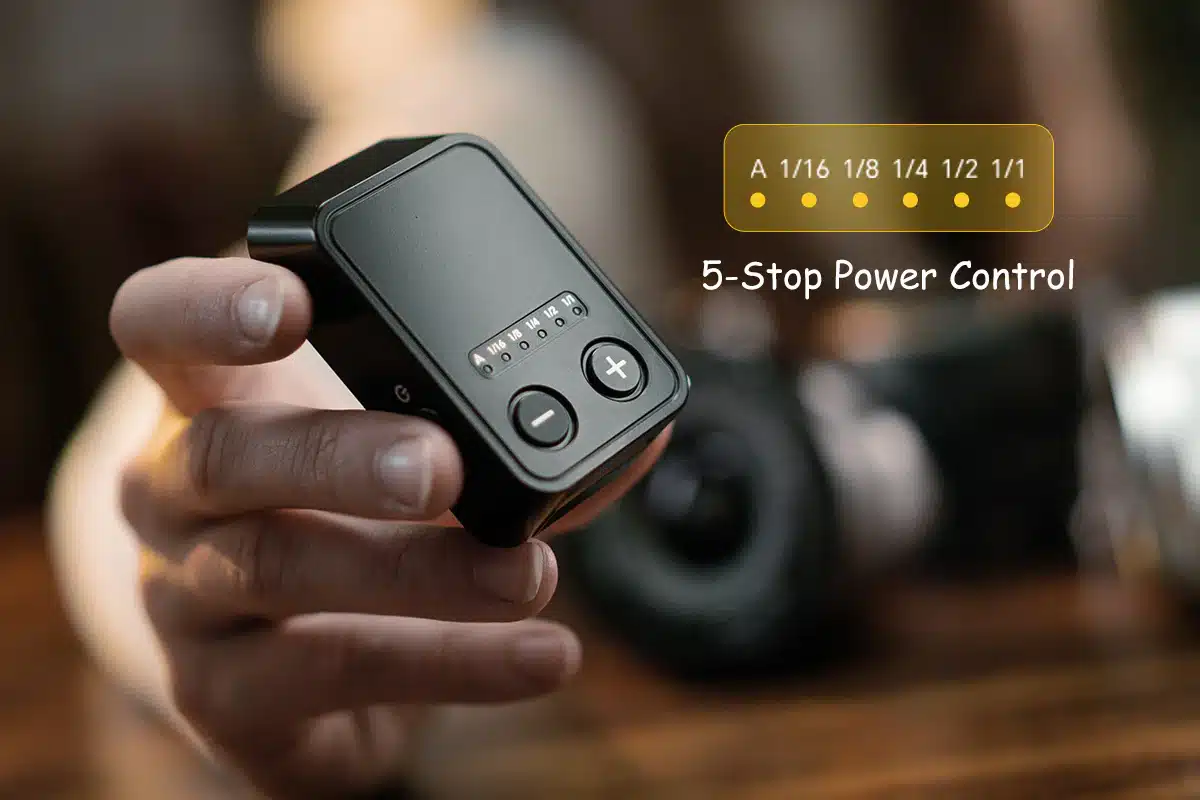 Viltrox Vintage Z2 cung cấp 5 mức công suất từ 1/16 đến 1/1 với công suất đầu ra 10W