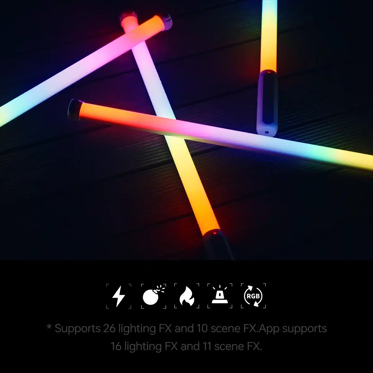 Viltrox P12 hỗ trợ nhiều chế độ chiếu sáng khác nhau, kết nối và điều khiển nhiều đèn cùng lúc