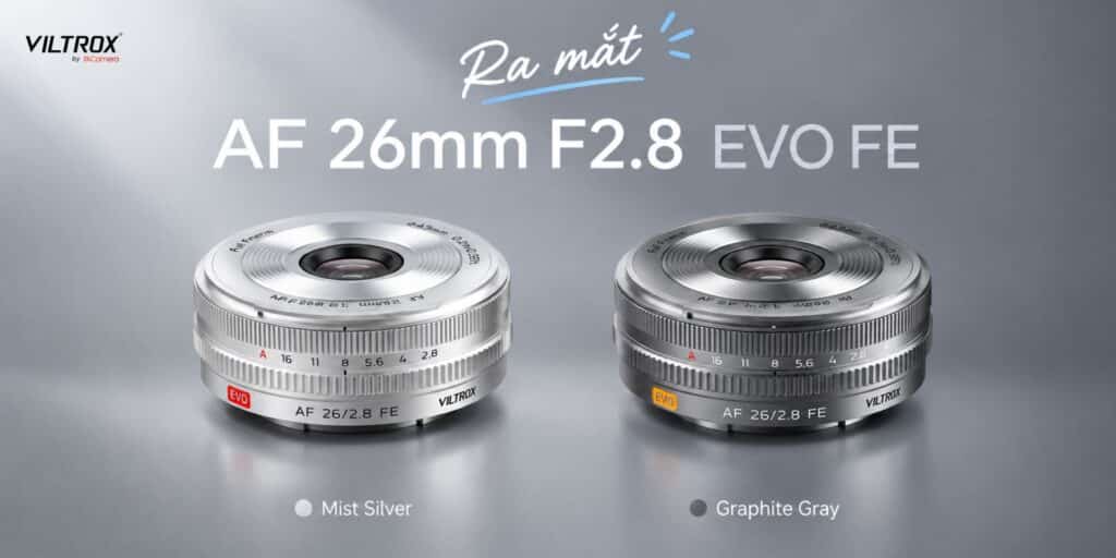 Viltrox AF 26mm F2.8 EVO FE ra mắt 2 màu mới Mist Silver và Graphite Gray